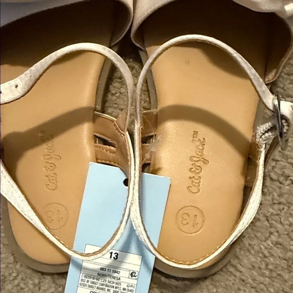 Cat & Jack Pink Satin Floral Kids Sandals